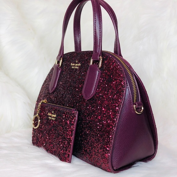 Kate Spade Mini Reiley Glitter Satchel Wallet Set - Picture 2 of 8